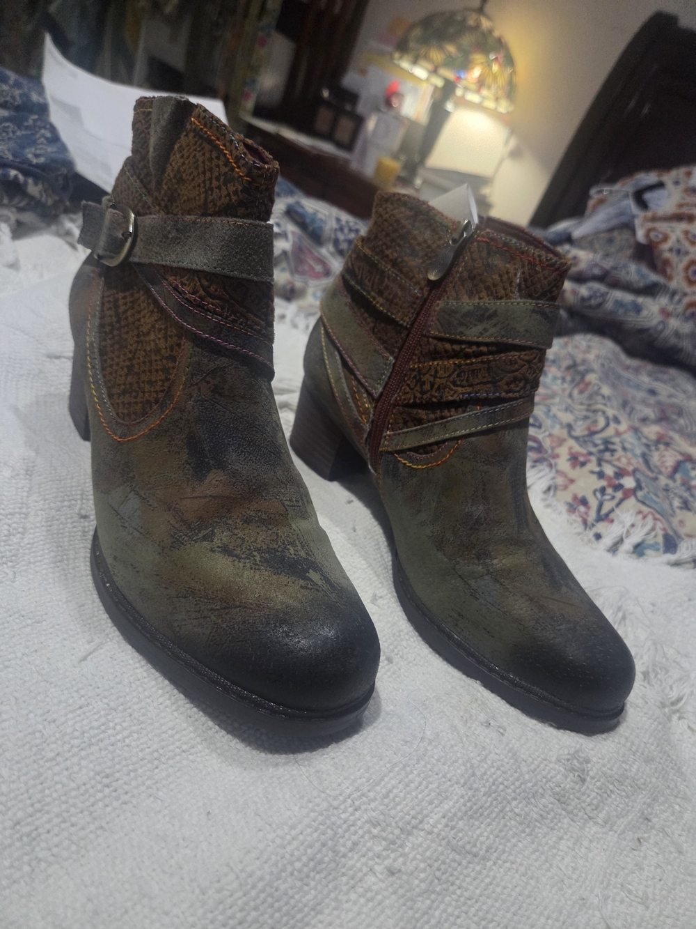 L'Artiste Spring Step Shazzam Boots Booties In Camel 9 - Picture 5 of 7